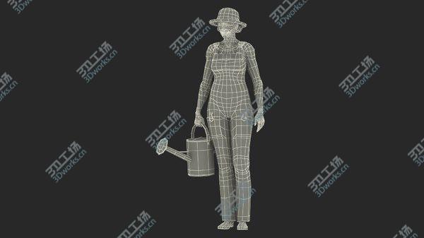images/goods_img/20210312/Old Lady in Gardening Outfit 3D model/3.jpg